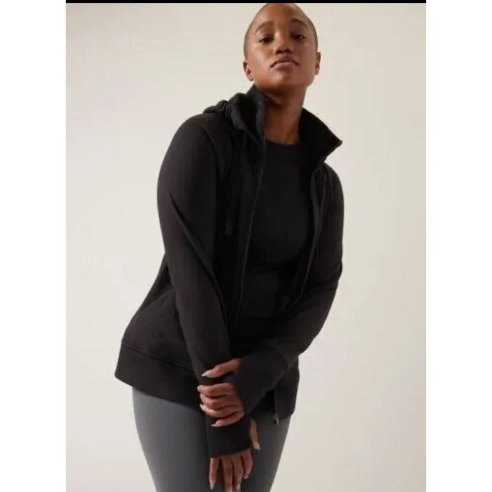 ATHLETA Triumph Hoodie Sweatshirt Jacket | Black sz 2XL XXL #486251